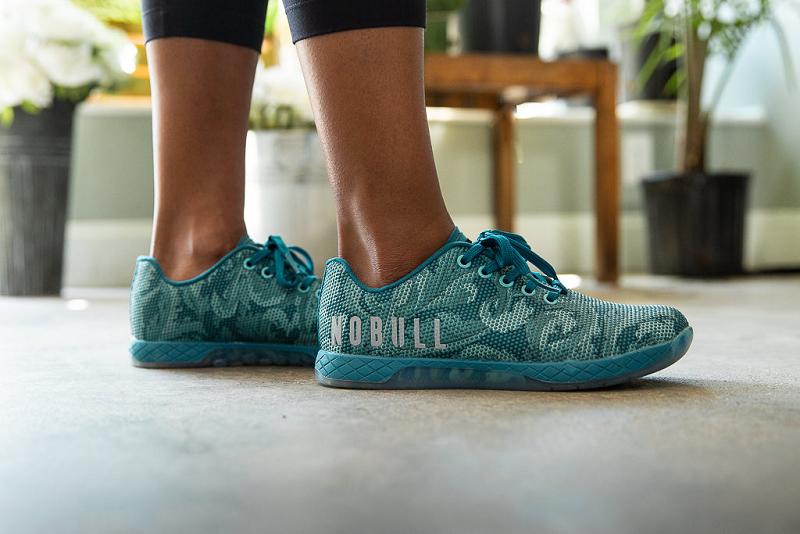 Women's Nobull Leaf Trainers Turquoise | SG V2848R